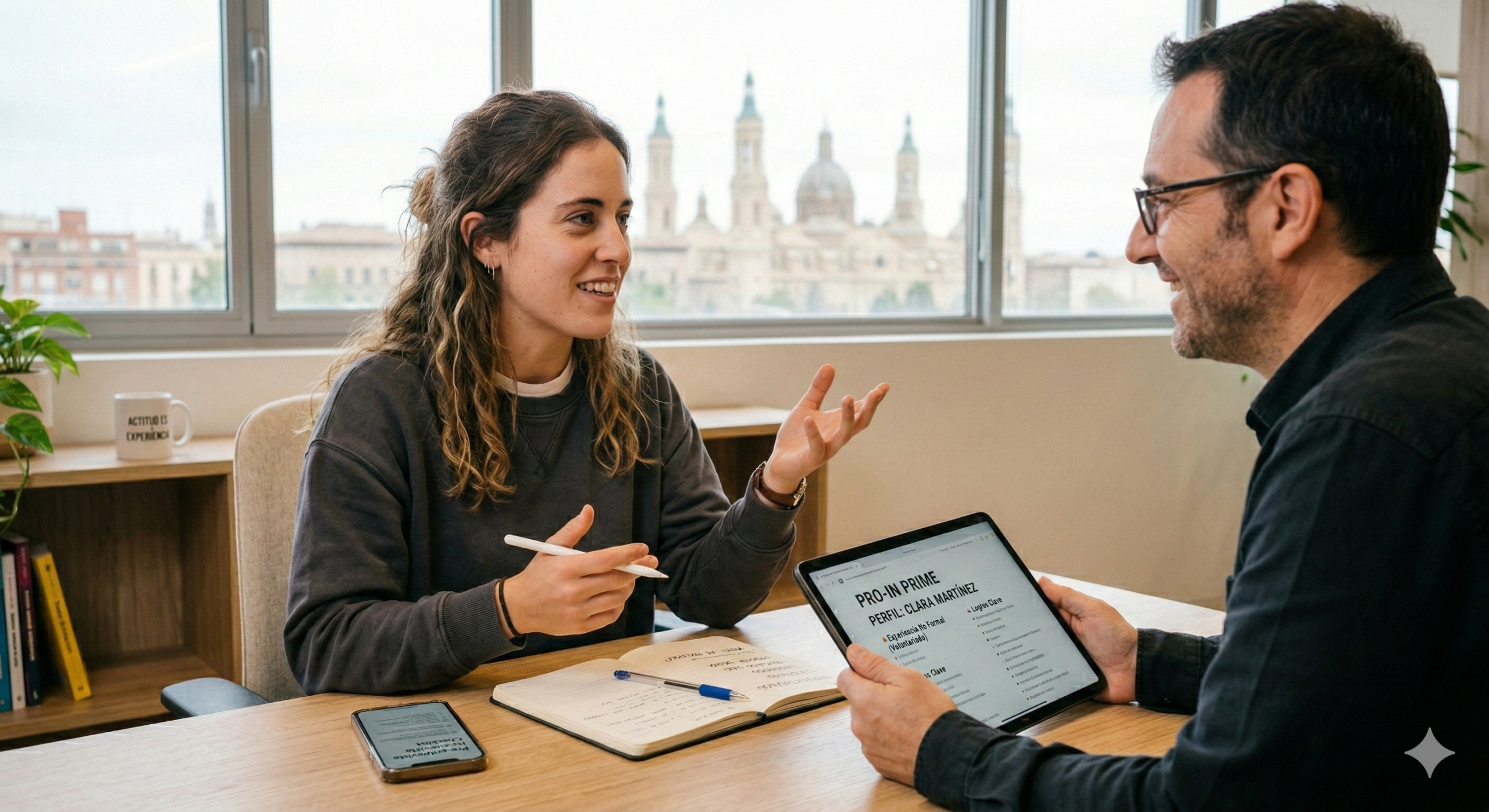 Entrevista laboral a una jóven