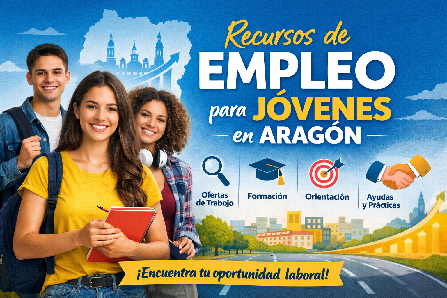 Cartel de recursos para jóvenes